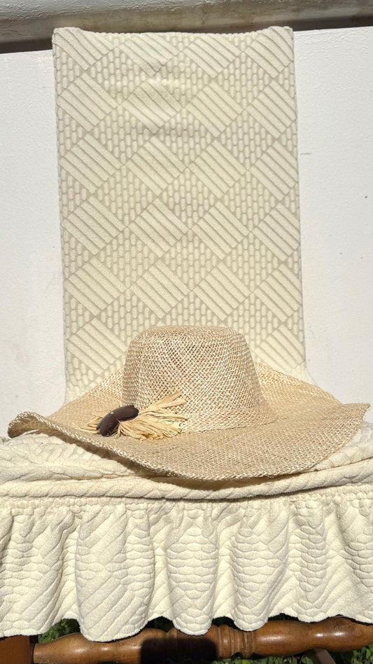 Chapeau en paille artisanal taille unique