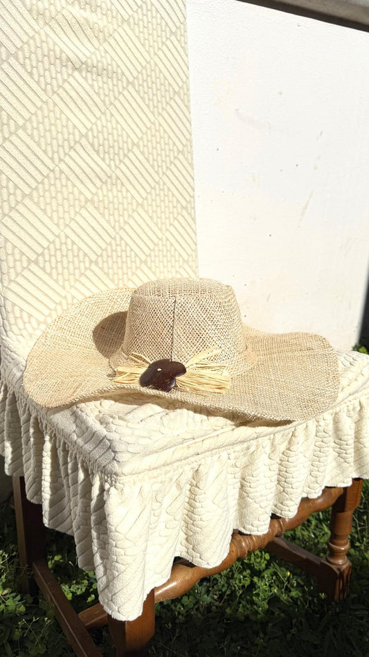 Chapeau en paille artisanal taille unique