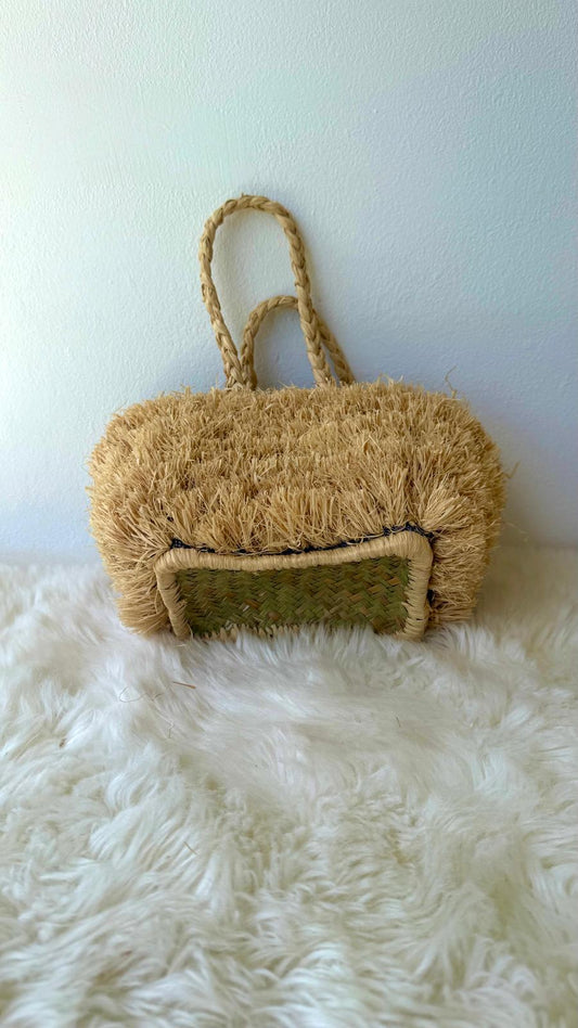 Panier Artisanal en Fibres Naturelles L